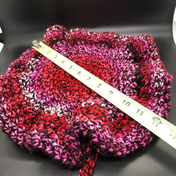 Hodgy Bonnet Handmade Crochet Colorful Strawbery Jam Adjustable with Tie M/L main image 4